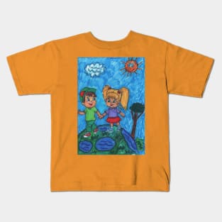 Two Little Friends Kids T-Shirt